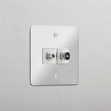Clear White Single Satellite & TV Module - Comprehensive TV Reception Solution