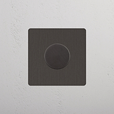 Single Dimmer Switch in Bronze on White Background