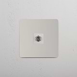Single Satellite Module in Polished Nickel White on White Background