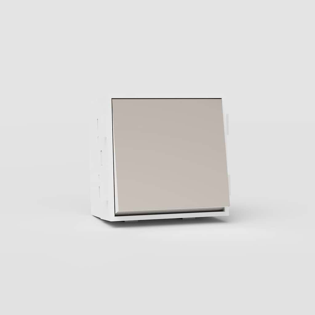 Retractive Rocker Switch in Polished Nickel White EU - Stylishly Retractable Light Control Switch