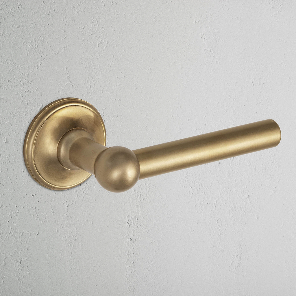 Harper Poignée de Porte Fixe - Laiton Ancien