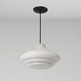 Brookfield Suspension Moyen Format en Verre Opalin - Bronze