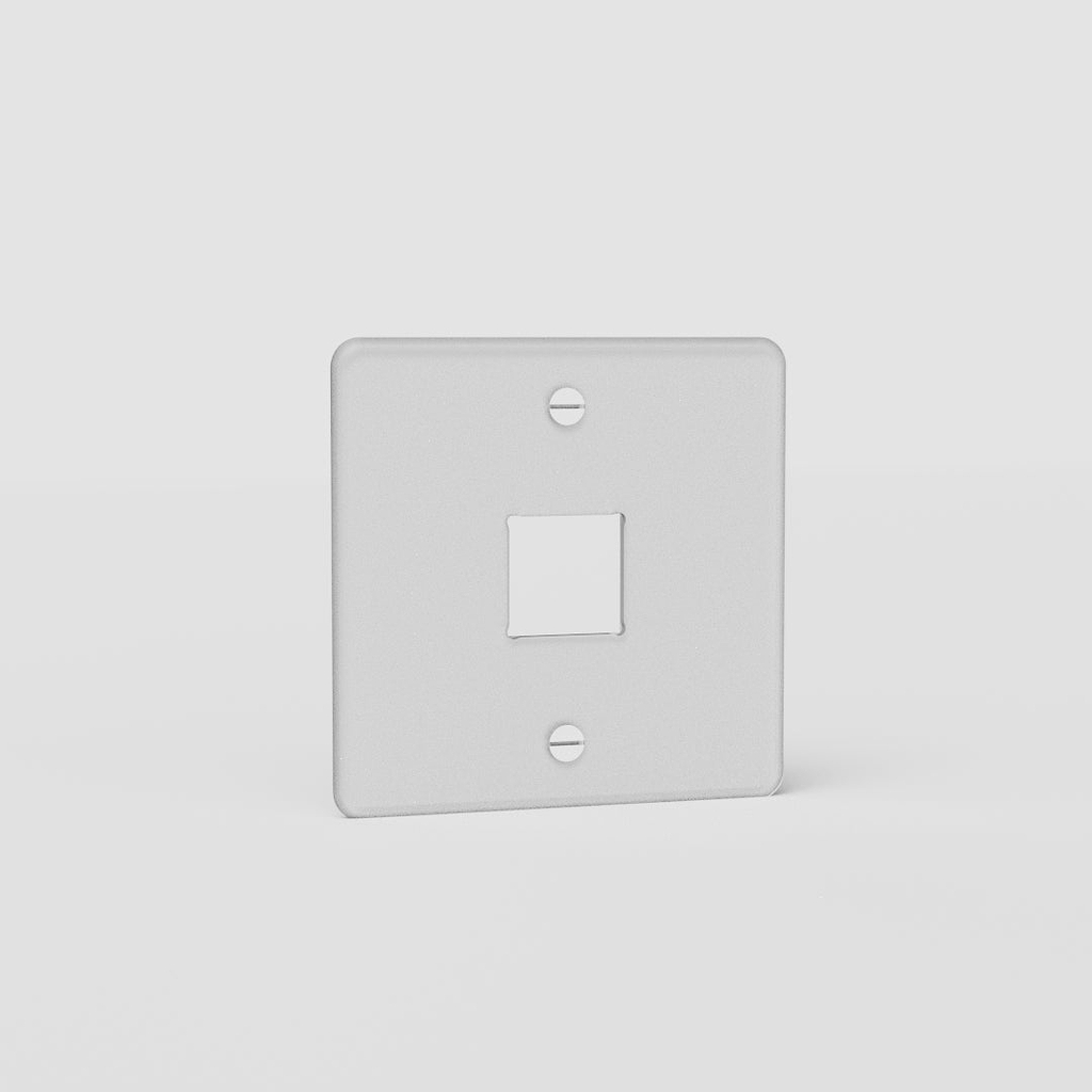 Unique Single Keystone Switch Plate EU in Clear White - Versatile Switching Accessory