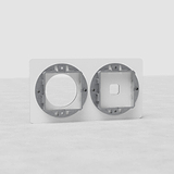 Plaque (Double) Insert Interrupteur x1 & Insert Rond x1 - Transparent (Blanc)