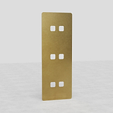 Antique Brass Six-Slot Vertical Switch Plate - Classic European Style Accessory