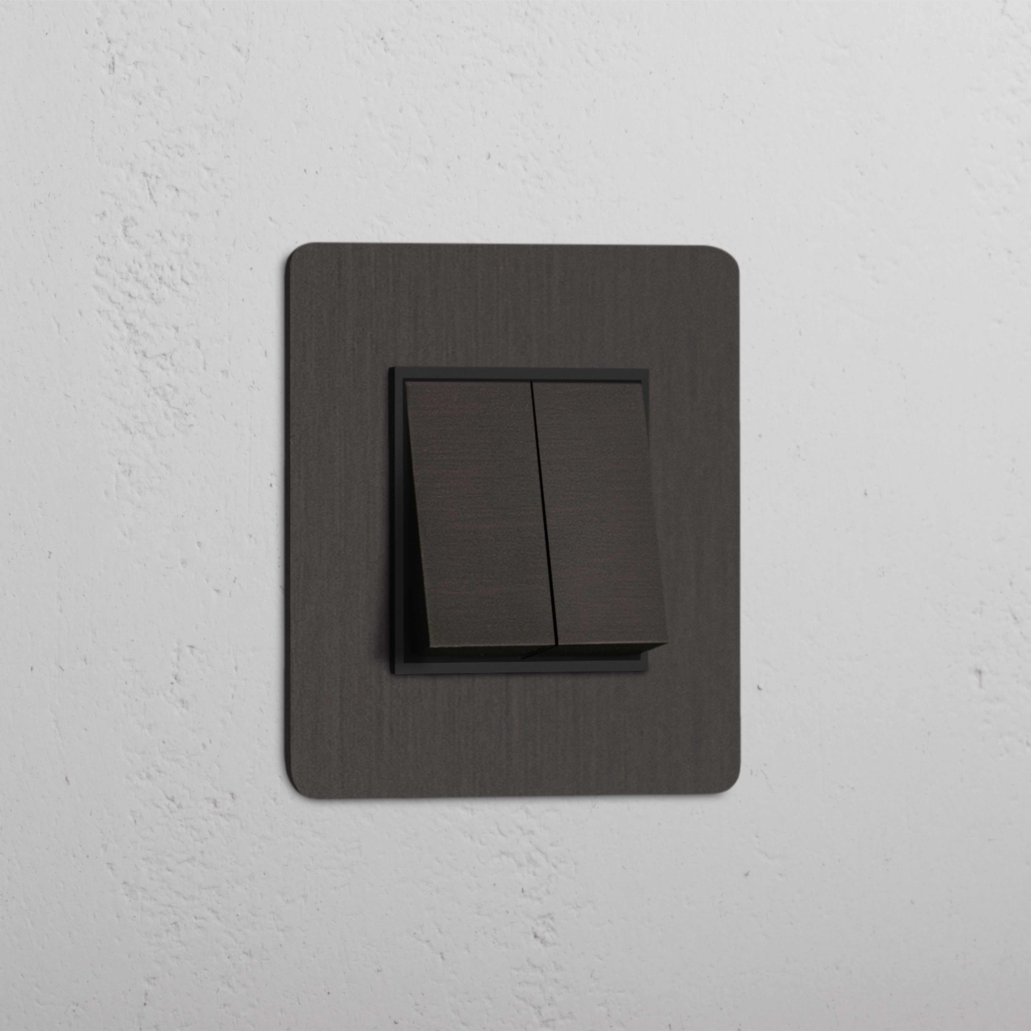 Dual-Position Rocker Switch in Bronze Black - Sleek Home Accessory