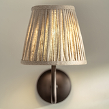 Malvern Petite Applique Murale Plissée Beige Naturel - Bronze