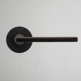 Clayton Poignée de Porte sans Ressort à Rosace Affleurante - Bronze