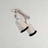 Polished Nickel Spotlight on White Background