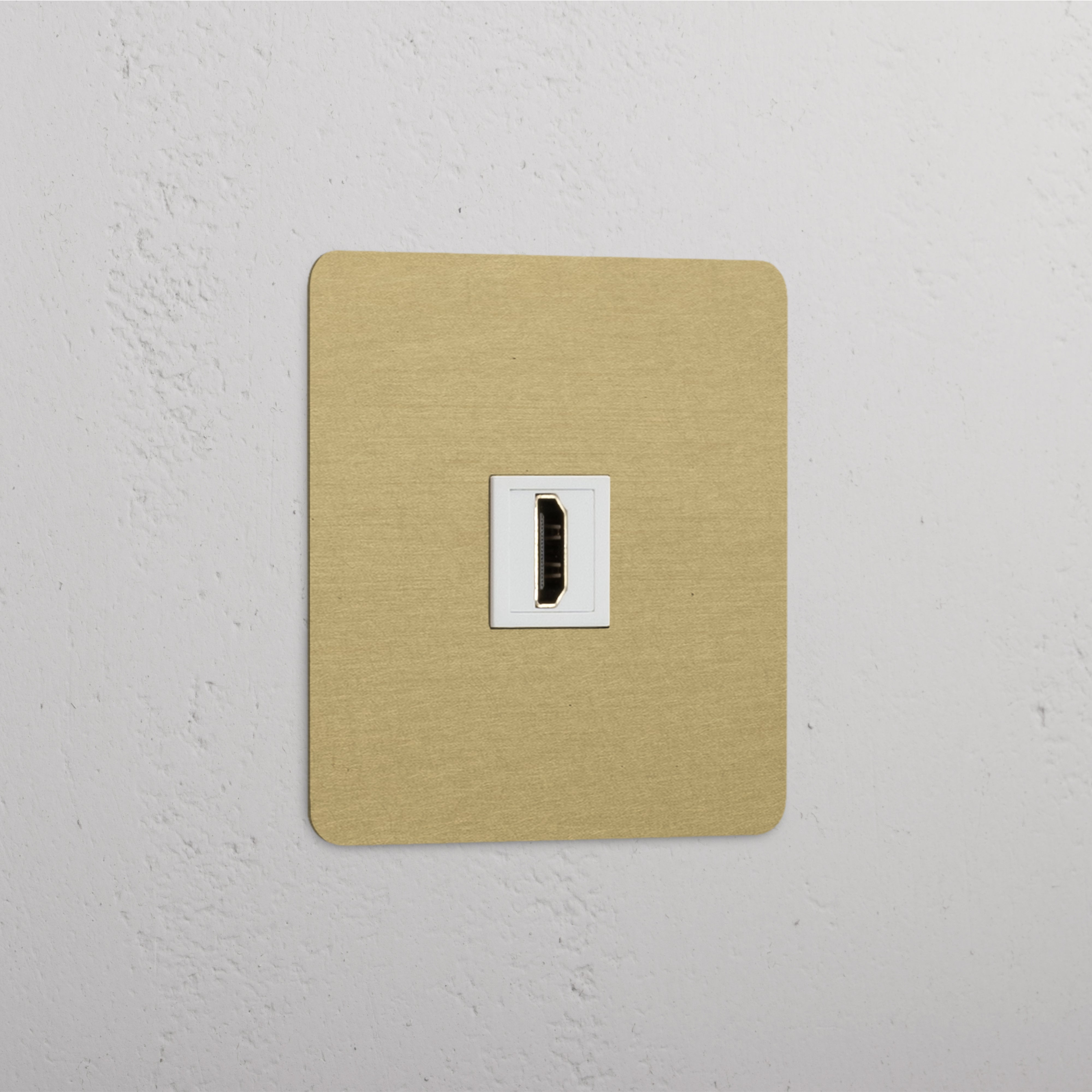 High Quality Single HDMI Module in Antique Brass White