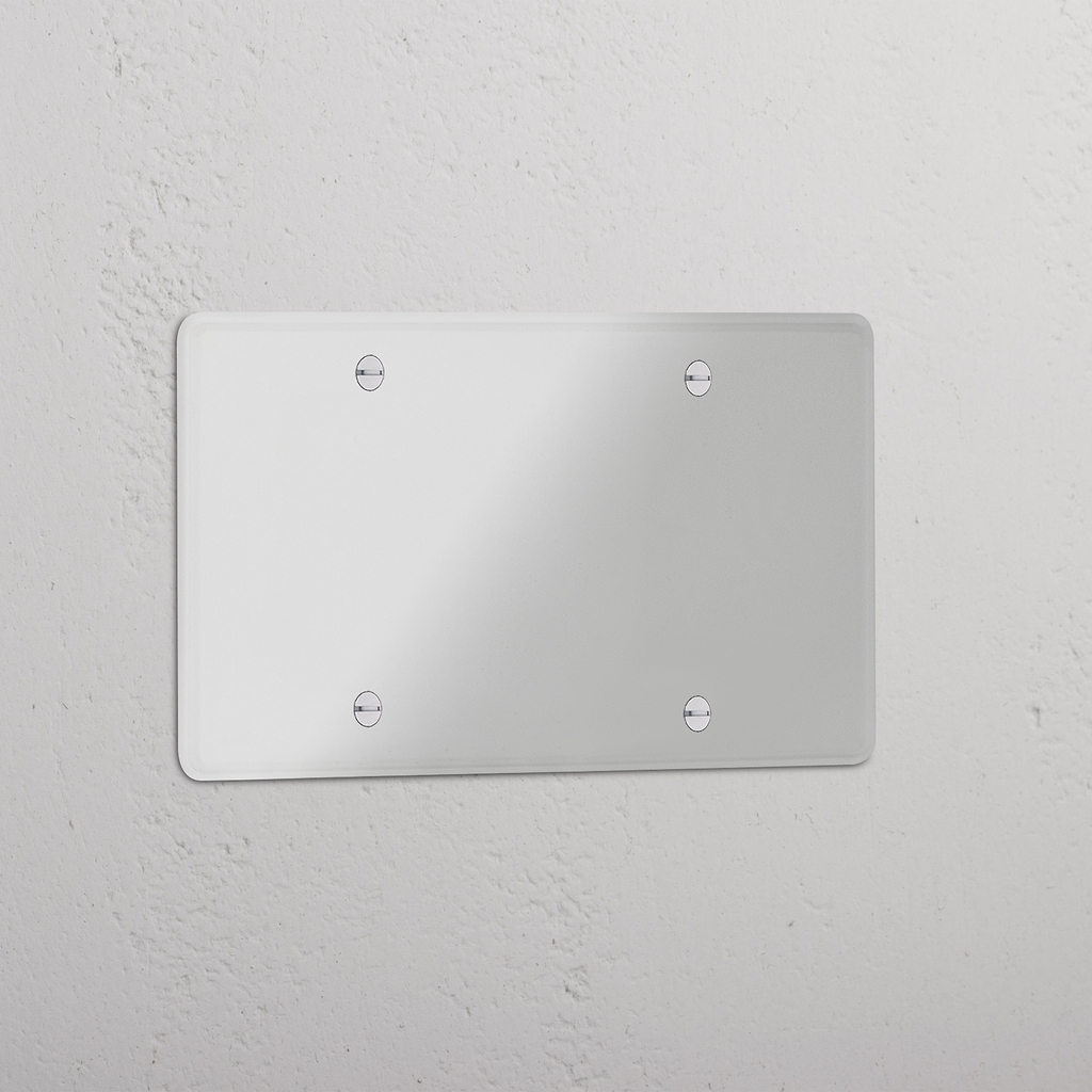 Blank Double Plate in Clear White - Aesthetic Home Decor