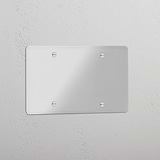 Blank Double Plate in Clear White - Aesthetic Home Decor