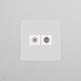 Prise Satellite & TV (Plaque Simple) - Peignable Blanc
