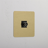 TV Module in Single Design with Antique Brass Black Finish