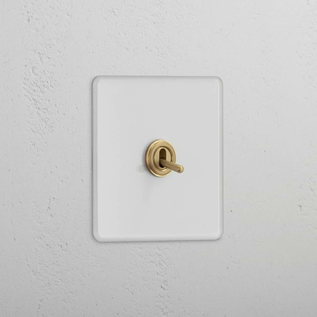 Retractive Clear Antique Brass Single Toggle Switch - Efficient Lighting Control Accessory