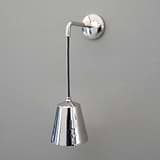 Polished Nickel Hanging Wall Light with Polished Nickel Solid Brass Shade