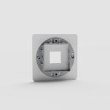 Minimalist Single Keystone Switch Plate in Clear Black for Modern Light Control - on White Background