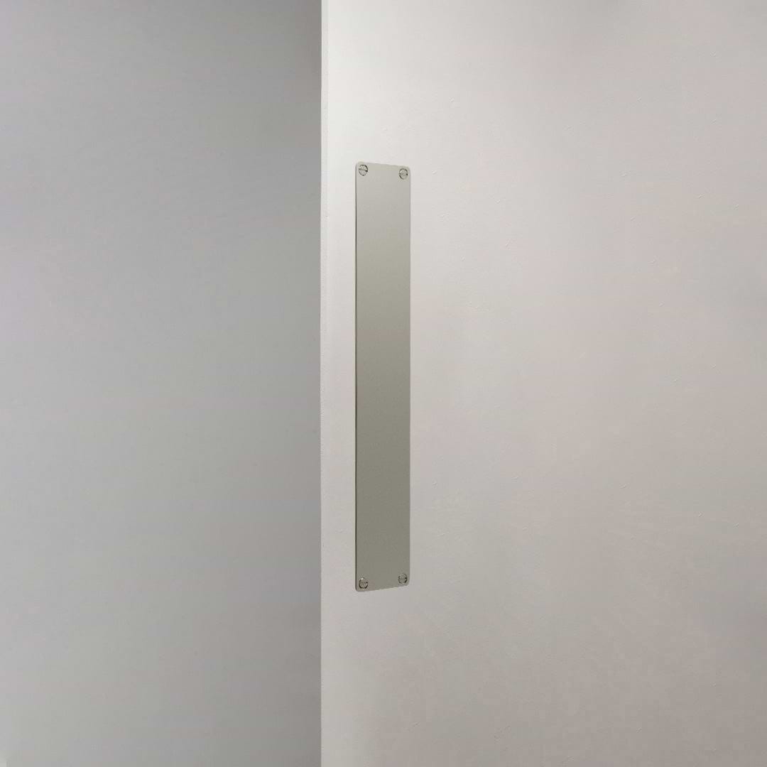 Corston Push Plate in Polished Nickel White Background