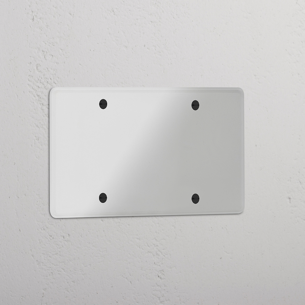 Elegant Clear Black Double Blank Plate - Home Décor Accessory