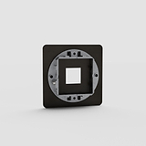 Essential Single Keystone Switch Plate in Bronze for Light Control - on White Background