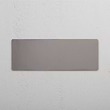 High Coverage Decorative Wall Cover: Polished Nickel Triple Blank Plate on White Background
