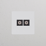 Prise Satellite (Plaque Simple) - Peignable Noir