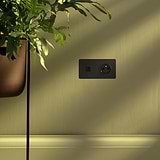 Prise USB-C 30W & Prise de Courant Ronde Type E (Plaque Double) - Bronze (Insert Noir)