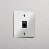 Single RJ45 Module in Clear Black - Reliable Network Connection Accessory