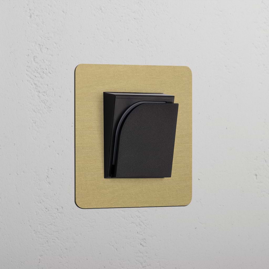 Lecteur de Carte pour Hôtel Simple - Laiton Ancien (Insert Noir)