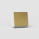 Retractive Rocker Switch EU in Antique Brass White - Streamlined Light Control System
