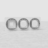 Plaque (Triple) Insert Keystone x1 & Insert Rond x2 - Transparent (Blanc)