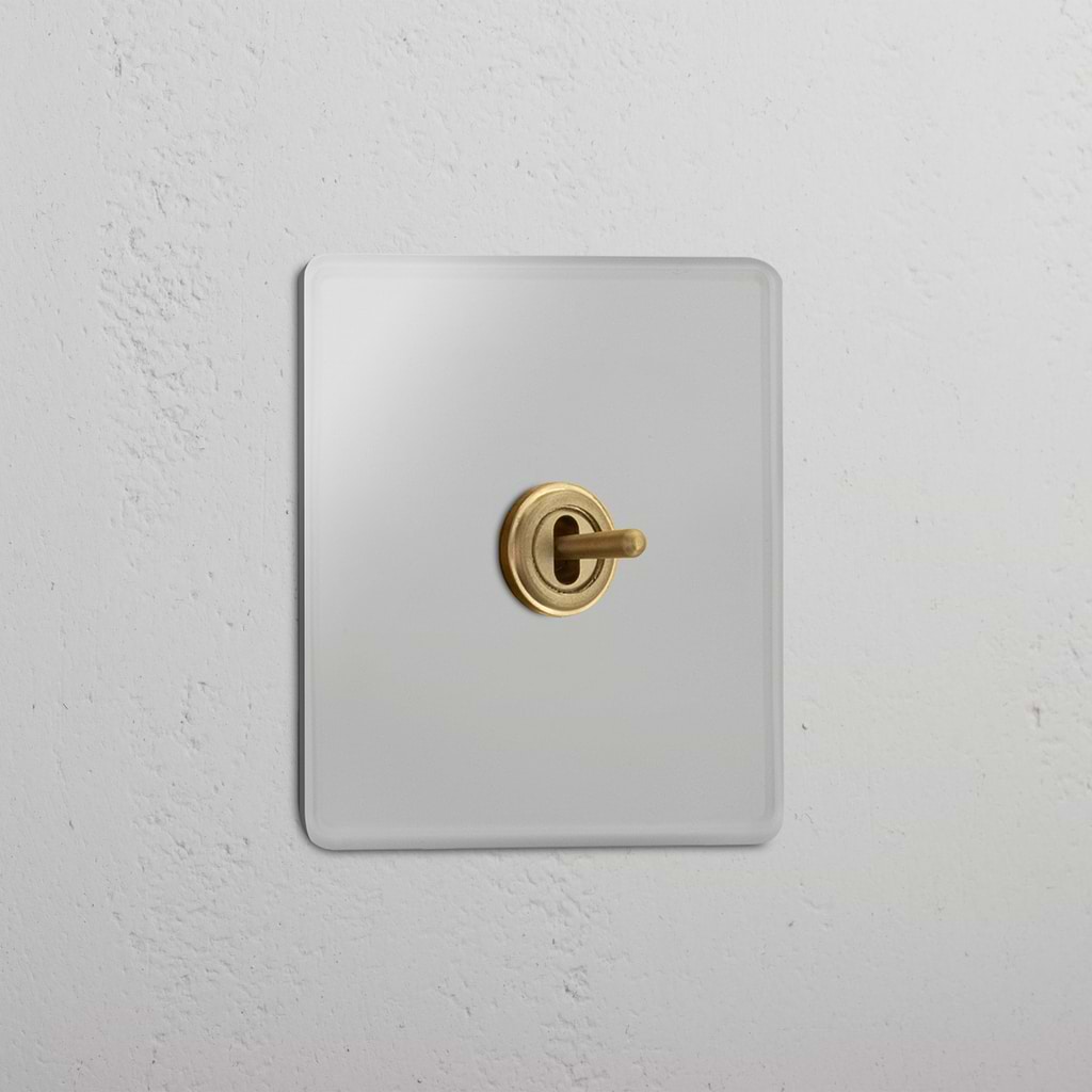 Central Clear Antique Brass Single Toggle Switch - Dependable Home Lighting Control