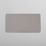 Sleek Decorative Wall Cover: Double Blank Plate in Polished Nickel on White Background