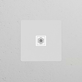 Prise Satellite (Plaque Simple) - Peignable Insert Blanc