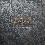Interrupteur VV à Levier x4 (Plaque Double) - Transparent / Laiton Ancien