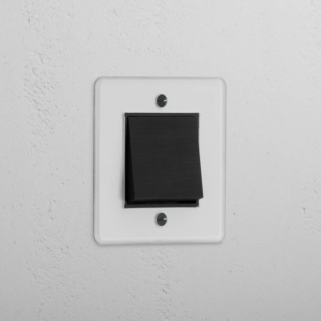 Interrupteur à Bascule Rectangulaire Simple - Bronze Transparent Noir