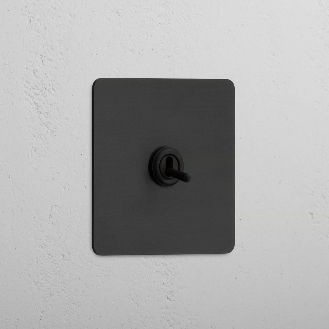 Interrupteur rotatif en laiton, couleur bronze doré -  France