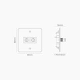 Module TV x2 Simple - Blanc Transparent