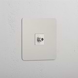 Accessorio Segnale Satellite: Modulo Satellite Singolo in Nichel Lucido Bianco