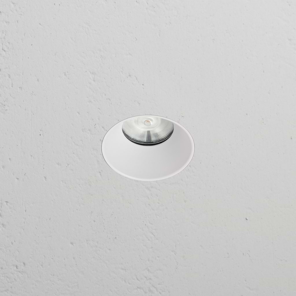 Buxton Faretto da incasso Senza Bordo da 50mm Fisso Ignifugo - Bianco