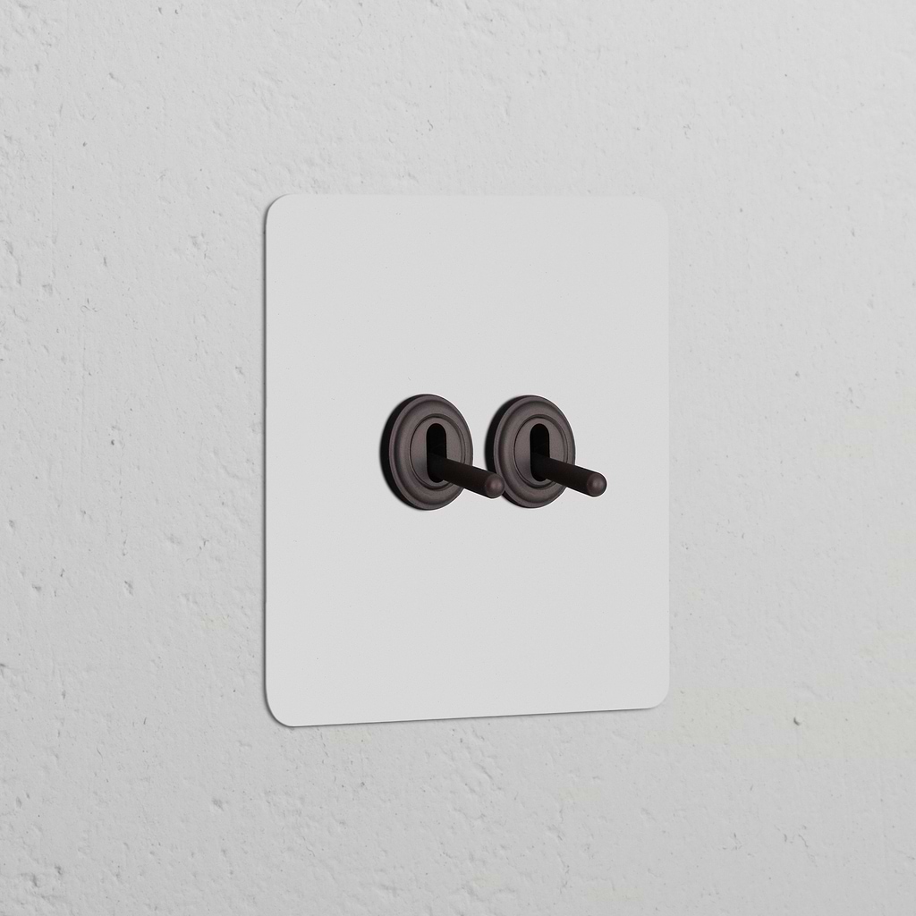 Interruttore a Levetta Singolo 2x – Pitturabile Bronzo