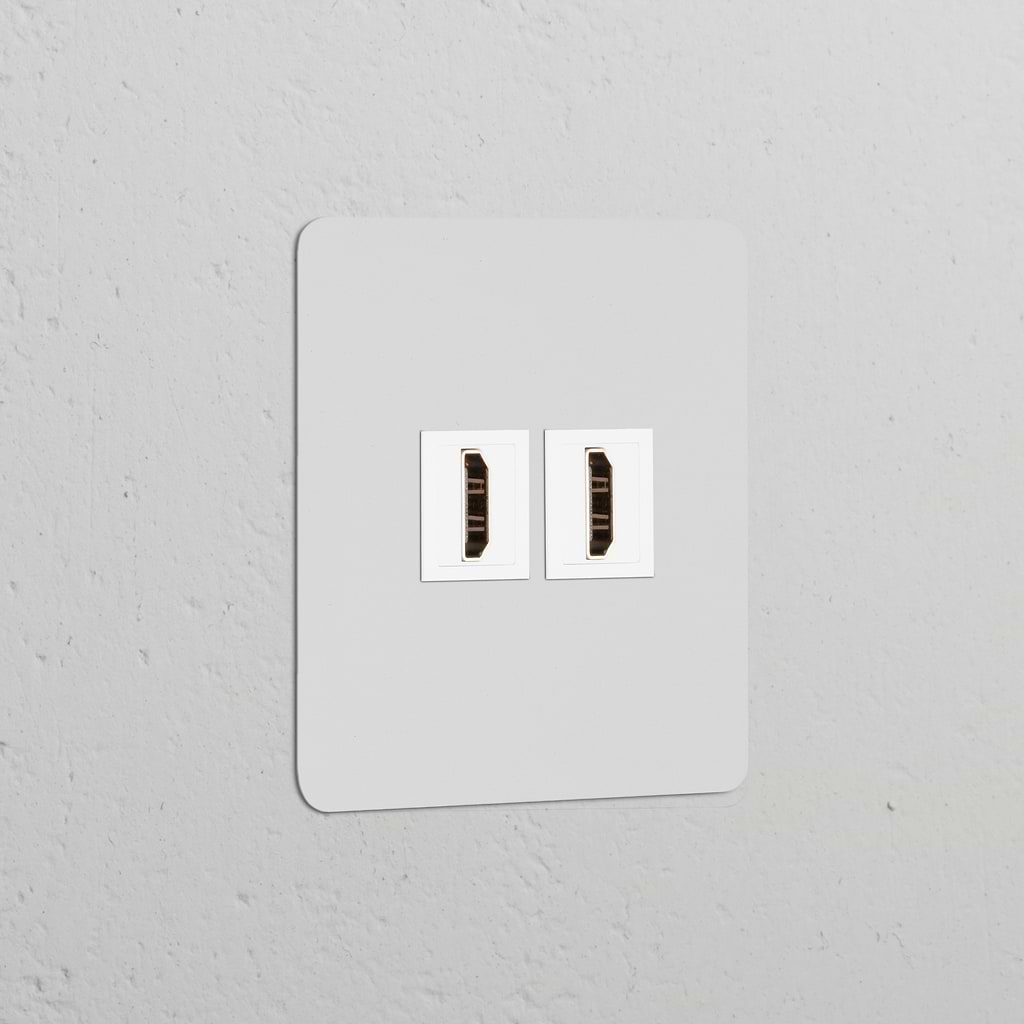 Modulo HDMI 2x Singolo – Pitturabile Bianco