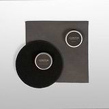 Kit di Restauro Ottone Antico: set di manutenzione con panno nero/grigio e due barattoli circolari per ottone.