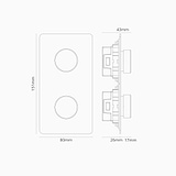 Interruttore Dimmer Multidirezionale Doppio 2x Verticale – Ottone Antico