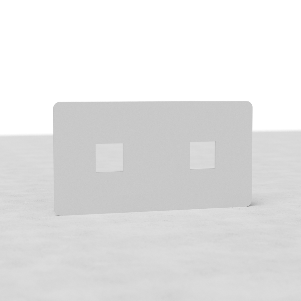 Placca Modulo Tondo Singolo EU – Placche Pitturabili per Interruttori con finitura verniciabile personalizzabile.