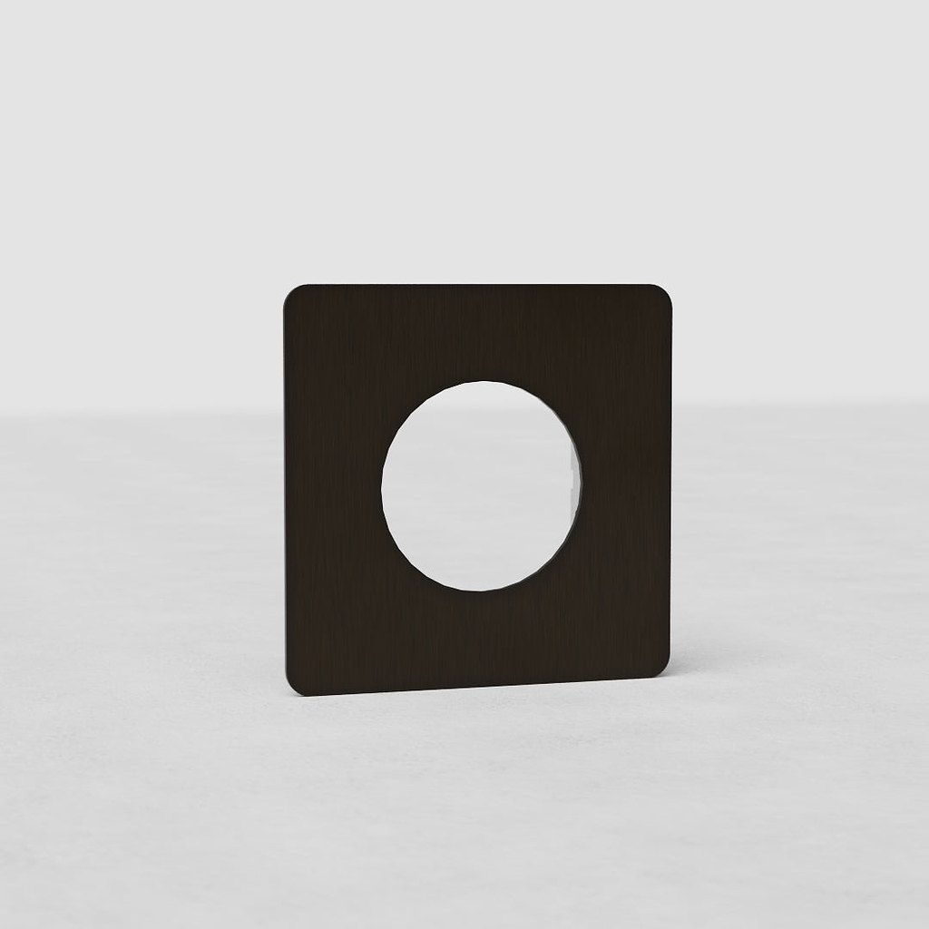 Placca Modulo Singolo Tonda EU - Bronzo