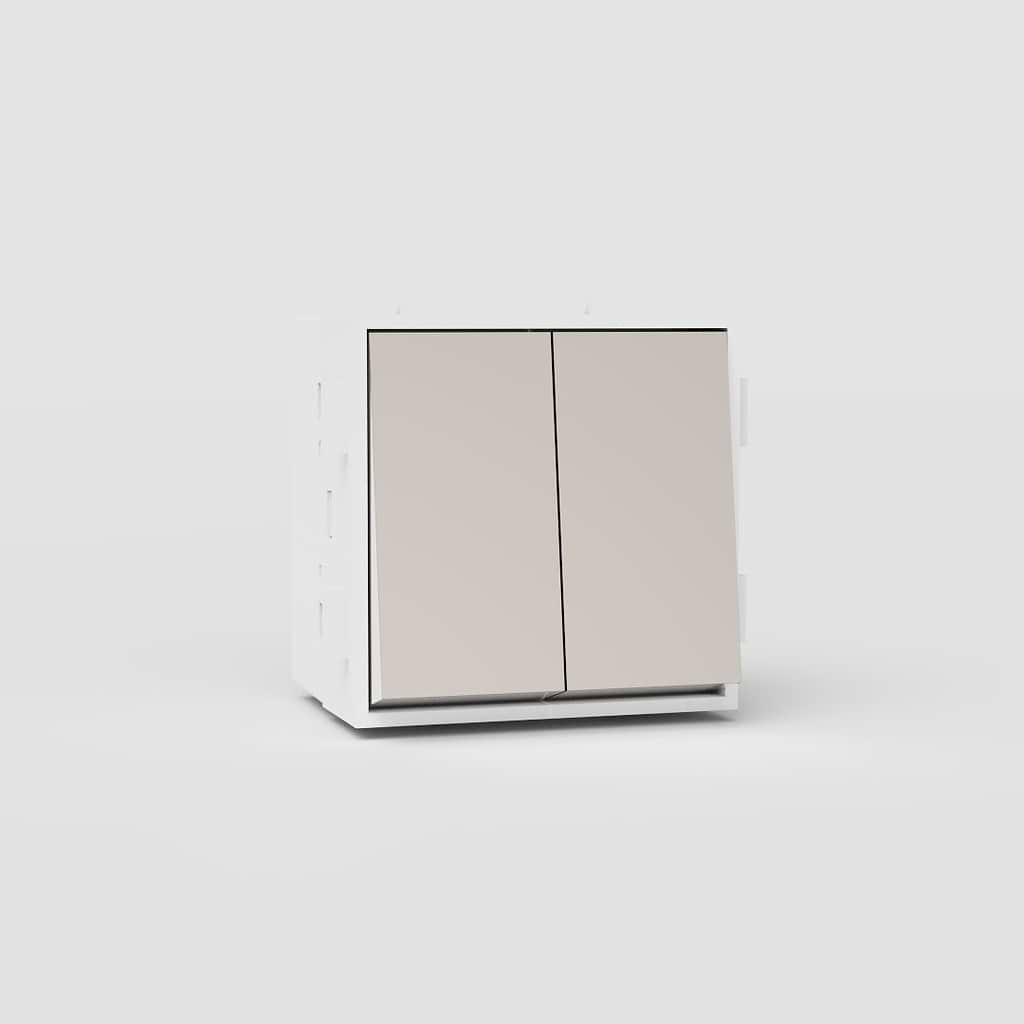 Interruttore a Bilanciere Doppio a Due Vie in Nichel Lucido Bianco EU - Accessorio Versatile per il Controllo della Luce