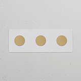 Interruttore Dimmer Triplo 3x – Pitturabile Ottone Antico