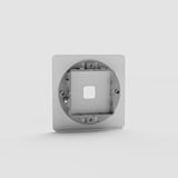 Placca Singola Minimalista in Trasparente - Soluzione Luminosa su Sfondo Bianco
