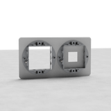 Placca Interruttore + Modulo 45mm 2x + Keystone EU – Pitturabile